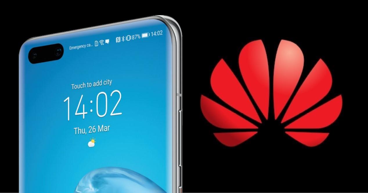 huawei p40 pro y logo de huawei