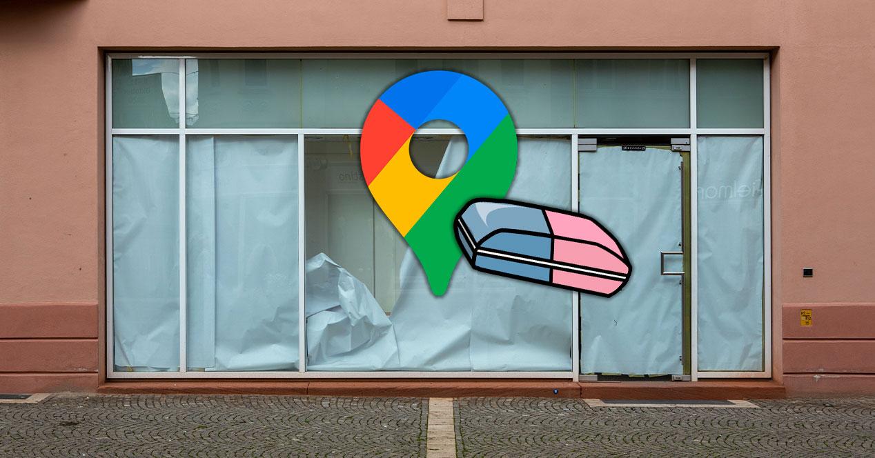 borrar comercio tienda google maps