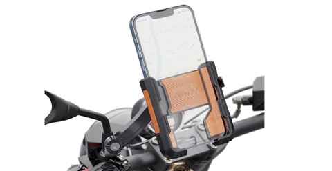 Soporte movil Moto Scooter sujecion al Espejo retrovisor en Acero  Inoxidable 360º Soporte móvil Moto Soporte de movil para Moto valido para  Smartphones hasta 7.5 Soporte telefono Moto : : Electrónica